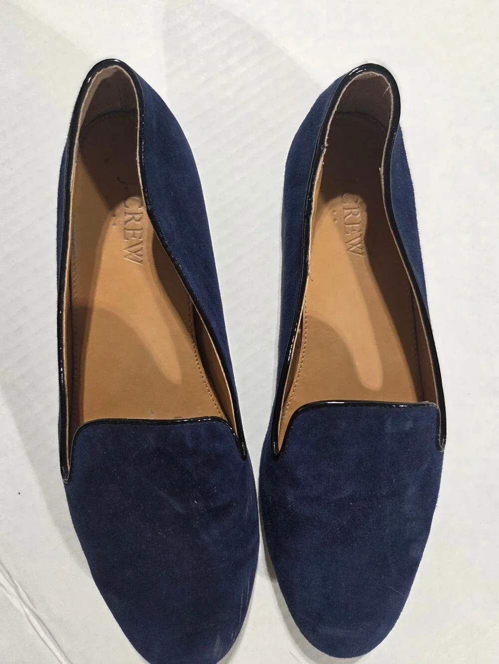 Women’s Navy Suede Slip-On Loafers